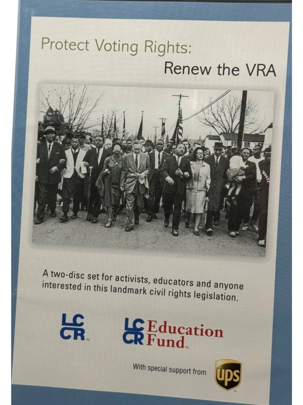 Two-Disc Set: Protect Voting Rights: Renew The VRA For Activists Educators READ